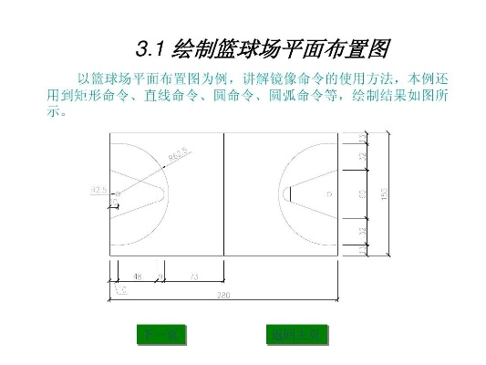 如何绘制标准尺寸的篮球场平面图-第3张图片-www.211178.com_果博福布斯